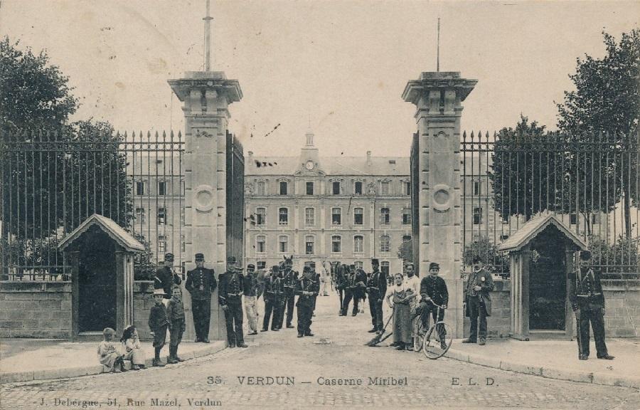 Caserne Miribel Verdun carte